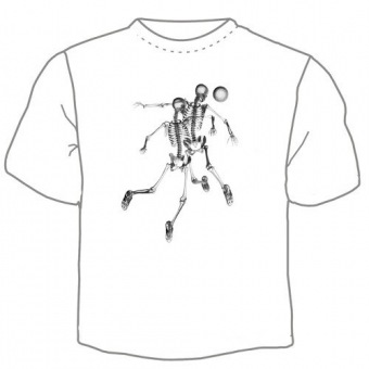 Мужская футболка "Скелеты 1" с принтом на сайте mosmayka.ru