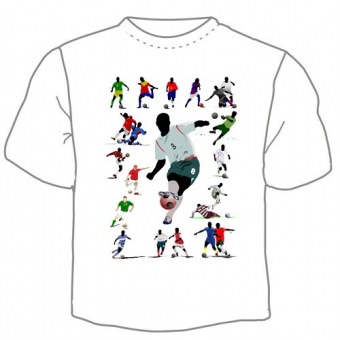 Мужская футболка "Футболисты" с принтом на сайте mosmayka.ru
