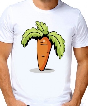 Парная футболка "Морковка"  мужская с принтом на сайте mosmayka.ru