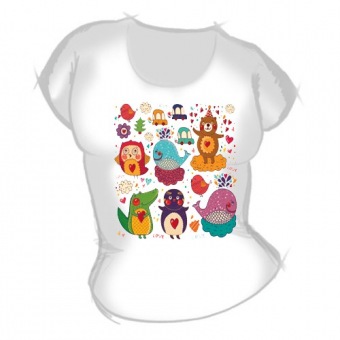 Женская футболка "Детские рисунки 1 1" с принтом на сайте mosmayka.ru