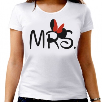 Парная футболка "MRS" женская с принтом на сайте mosmayka.ru