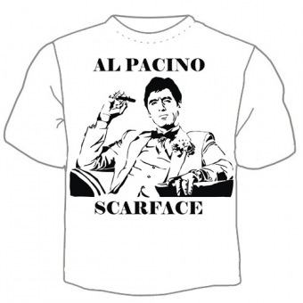 Мужская футболка "AL PACINO" с принтом на сайте mosmayka.ru