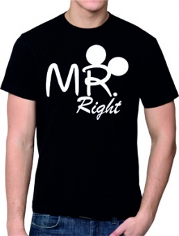 Парная футболка "Мистер прав" мужская с принтом на сайте mosmayka.ru