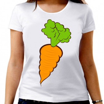 Парная футболка "Морковка" женская с принтом на сайте mosmayka.ru