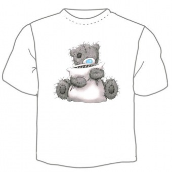 Детская футболка "Мишка с подушкой" с принтом на сайте mosmayka.ru